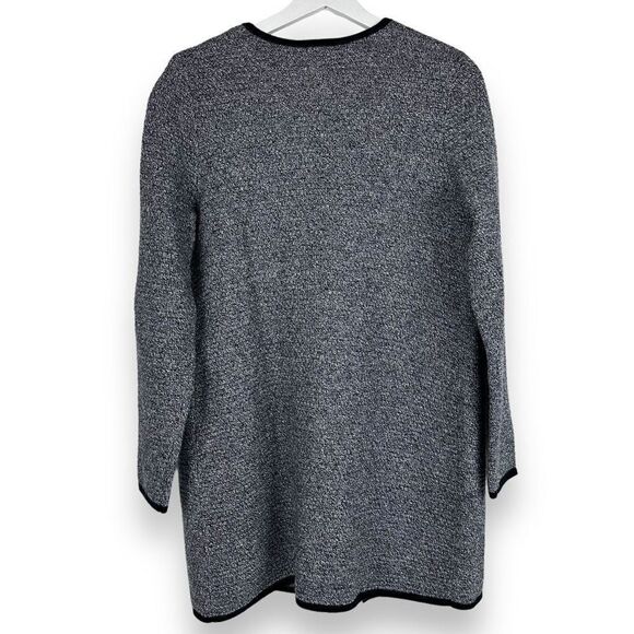 Talbots Textured Open Front Sweater Jacket Marled Duster Long Cardigan size Smal - Picture 3 of 8